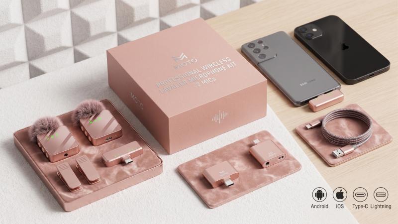 Kit Micro Cravate Sans Fil Professionnel (Plug & Play - Réduction de Bruit Active)